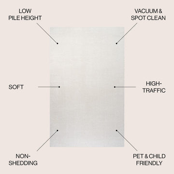 Haze Solid Low-pile Area Rug Cream